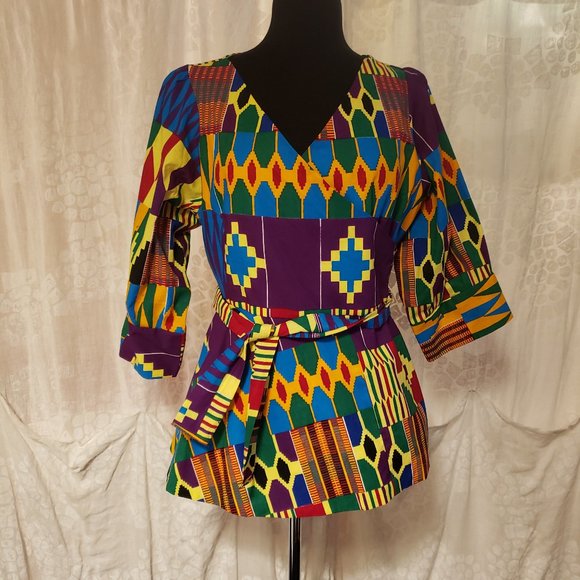 African Print Top - Picture 1 of 3